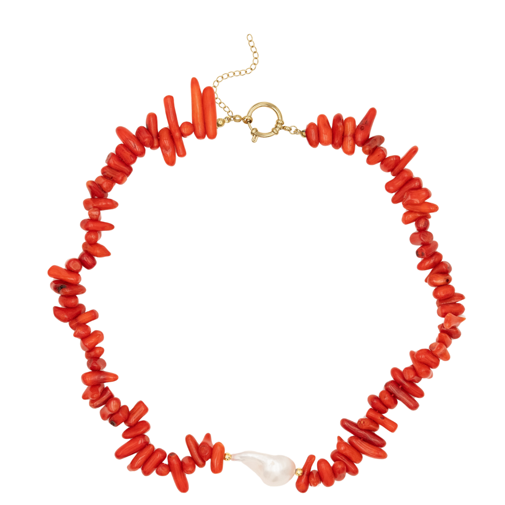 Collier Nelia - Bambou de mer teinté