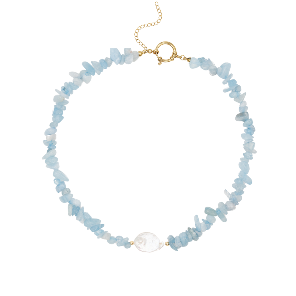 Collier Layla - Aigue marine