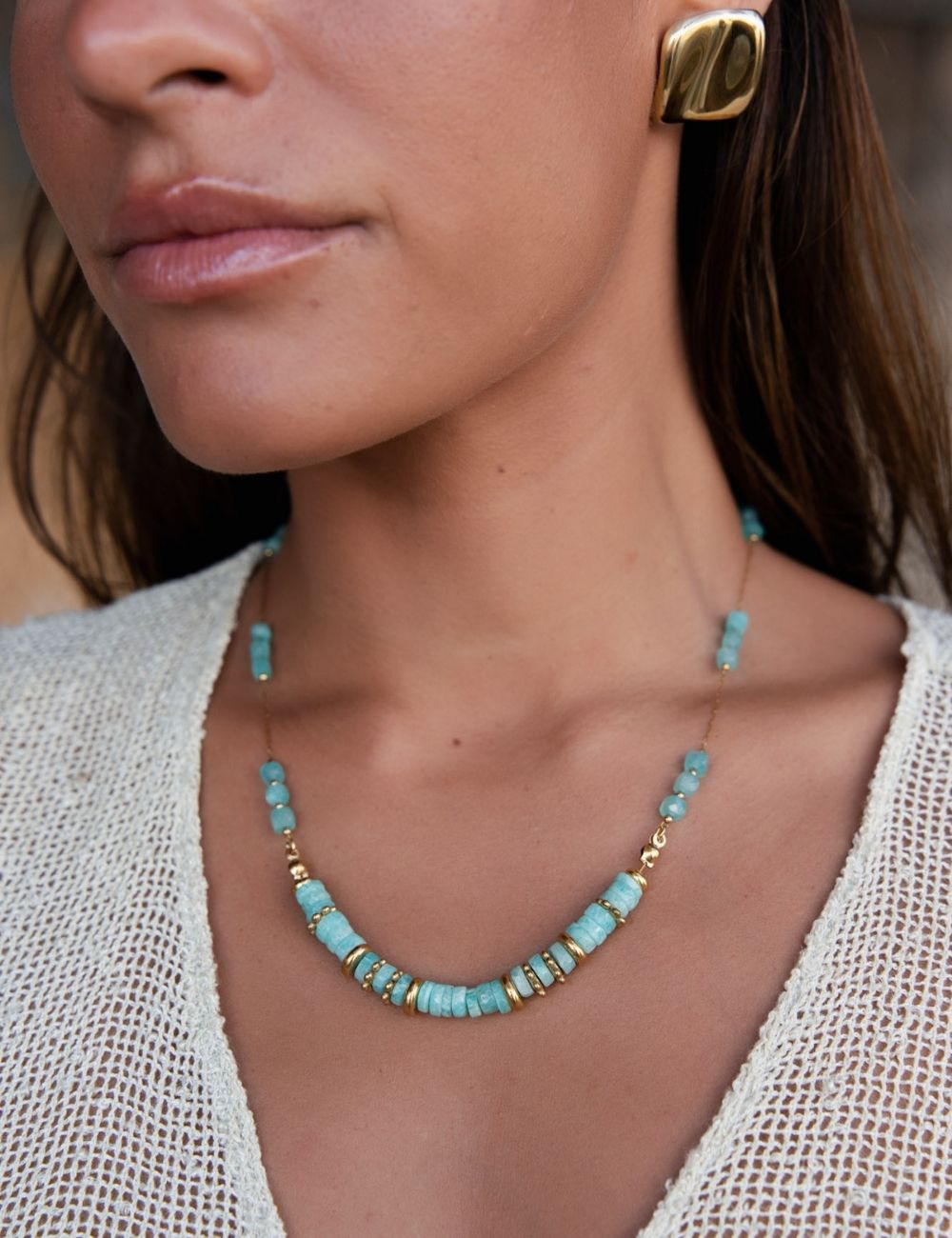 Collier Gaïa - Amazonite