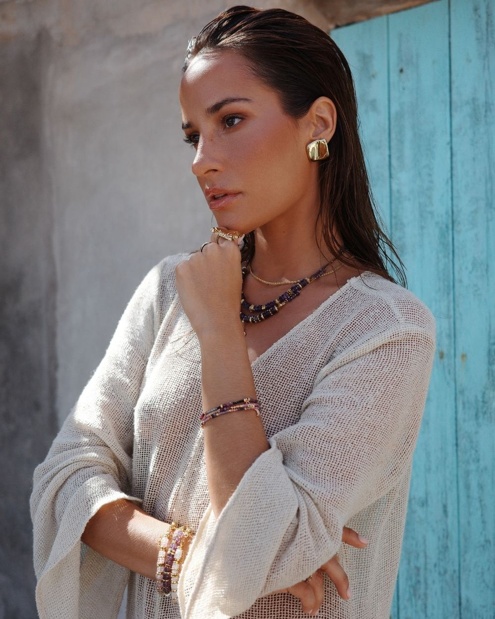 Collier Gaïa - Améthyste