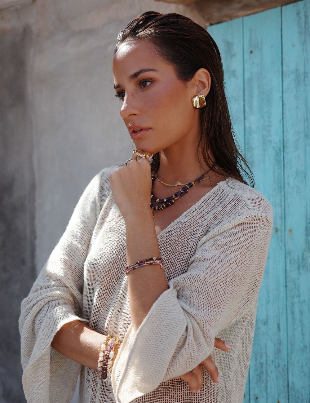 Collier Gaïa - Améthyste