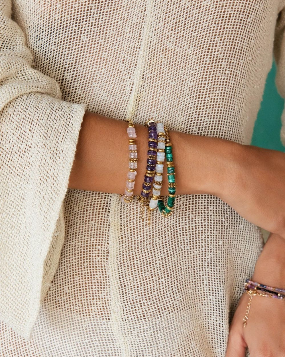 Bracelet Amalia - Quartz Rose