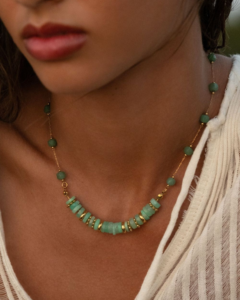 Collier Gaïa - Chrysoprase