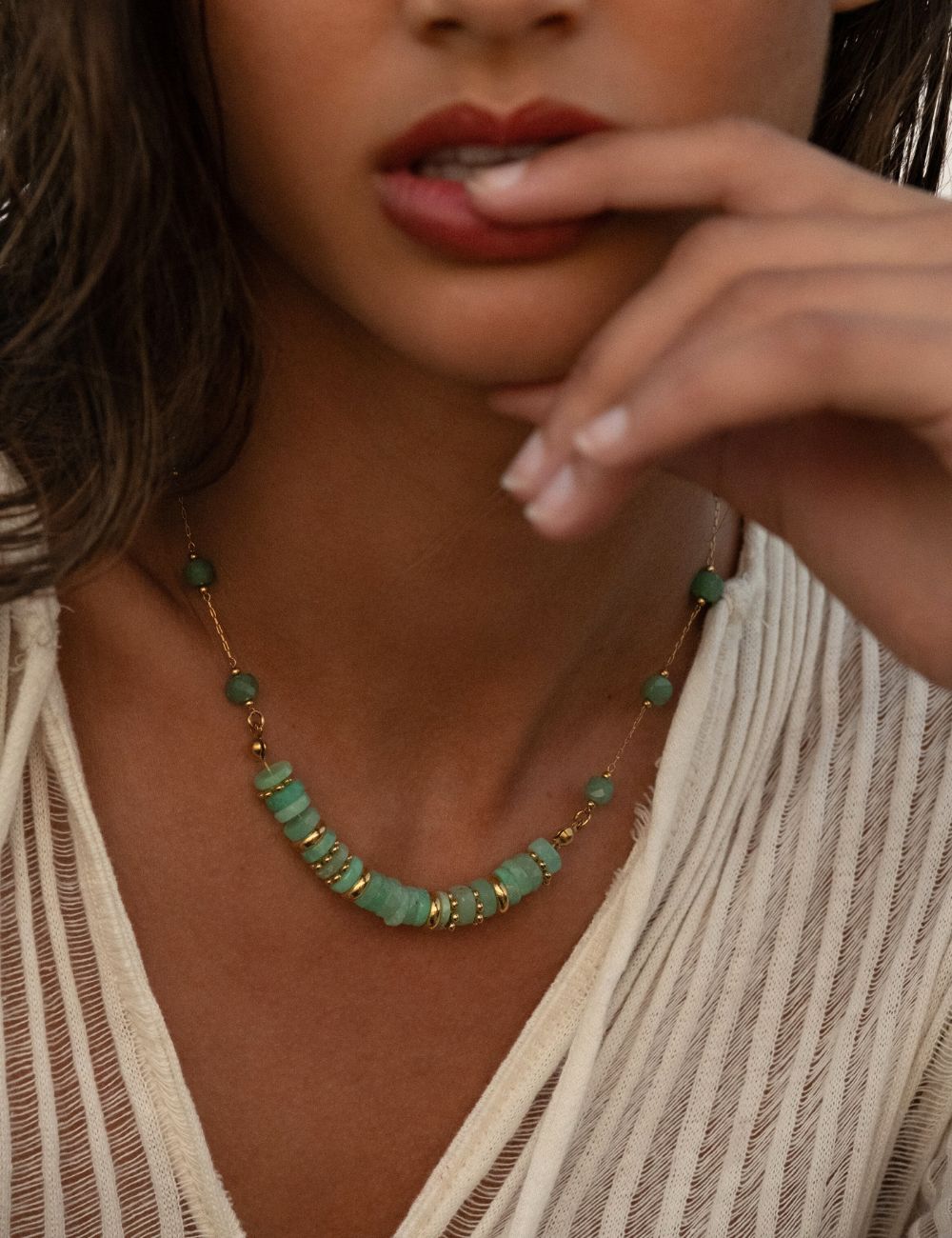 Collier Gaïa - Chrysoprase