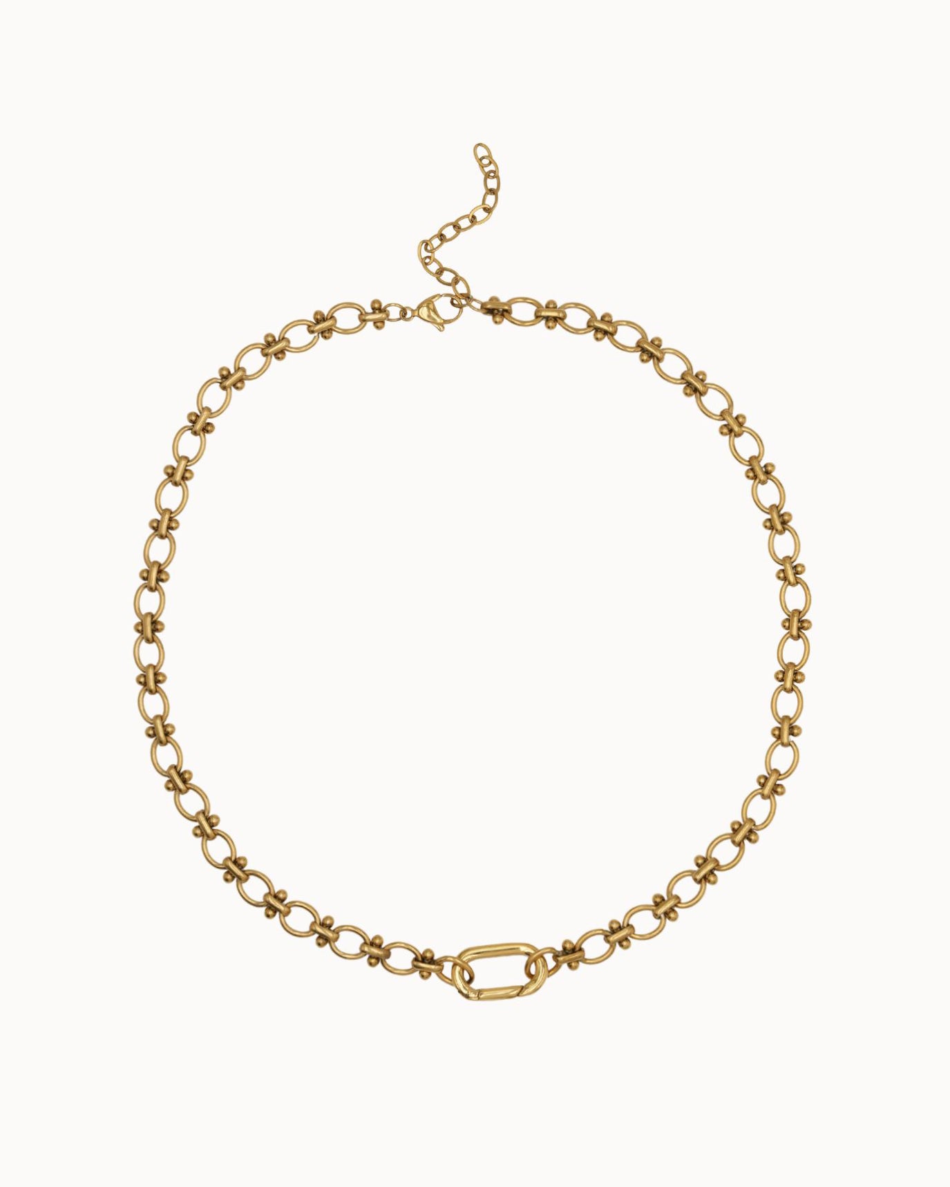 Collier - Chaine Jaseron perlée