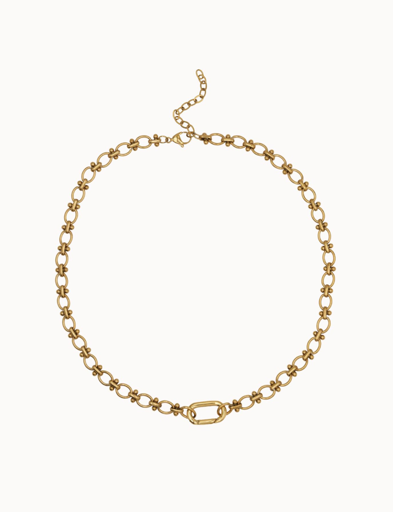 Collier - Chaine Jaseron perlée