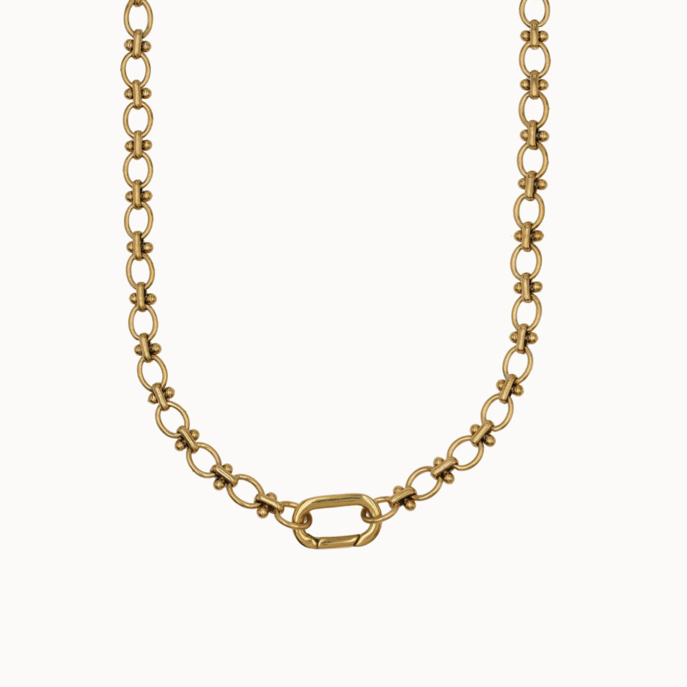 Collier - Chaine Jaseron perlée