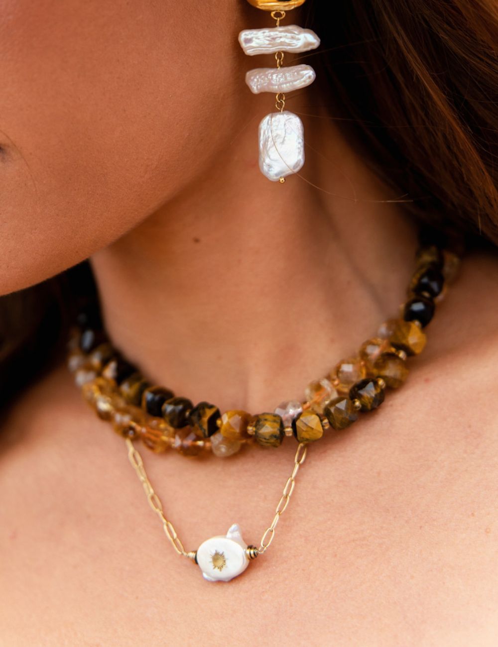 Collier Lazuria - Oeil de tigre