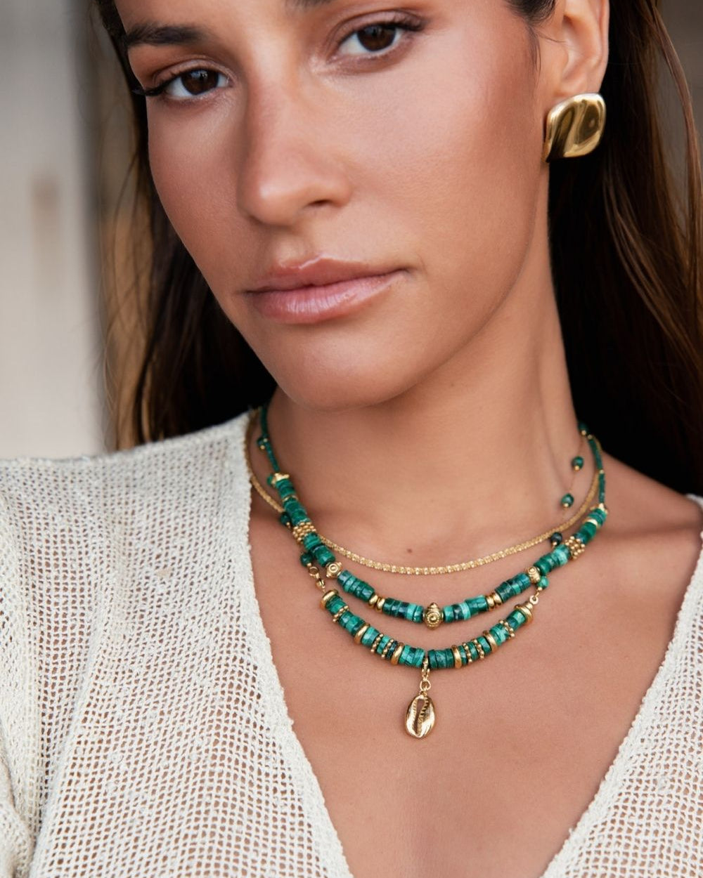 Collier Gaïa - Malachite