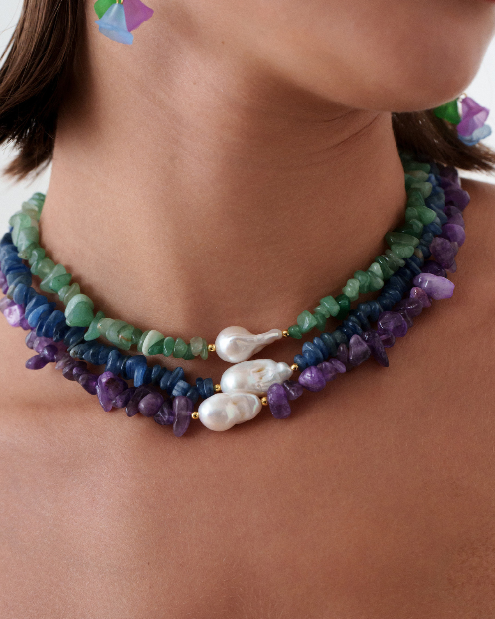 Collier Nelia - Aventurine Verte