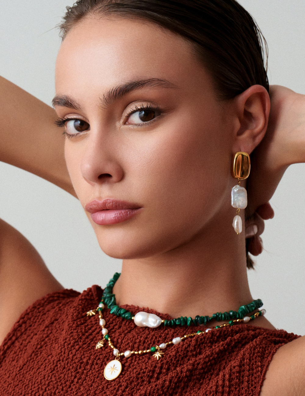 Collier Nelia - Malachite