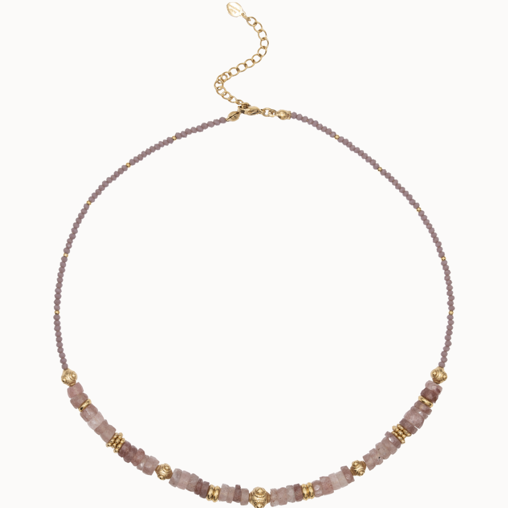 Collier Amalia - Quartz Fraise