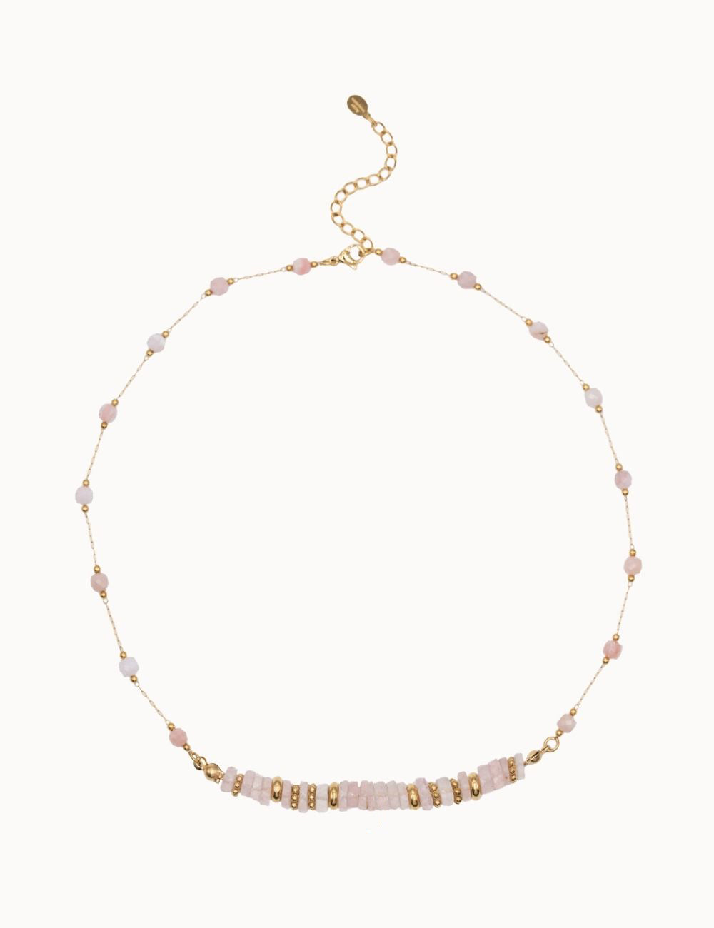 Collier Gaïa - Quartz rose
