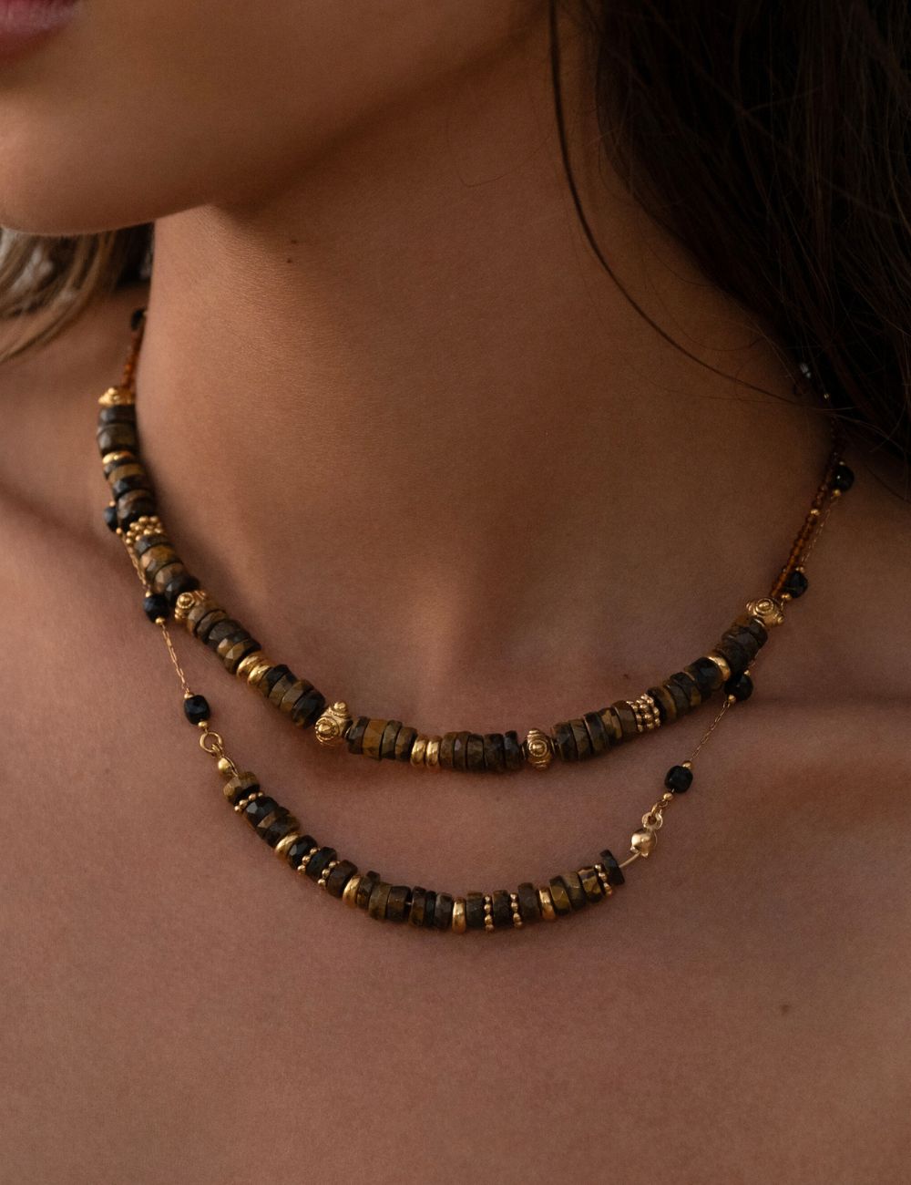 Collier Gaïa - Oeil de tigre